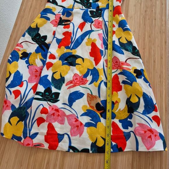 NWT J.Crew Linen V-neck Sleeveless Short A-line Dress in Morning Floral, size 0 - Picture 8 of 10